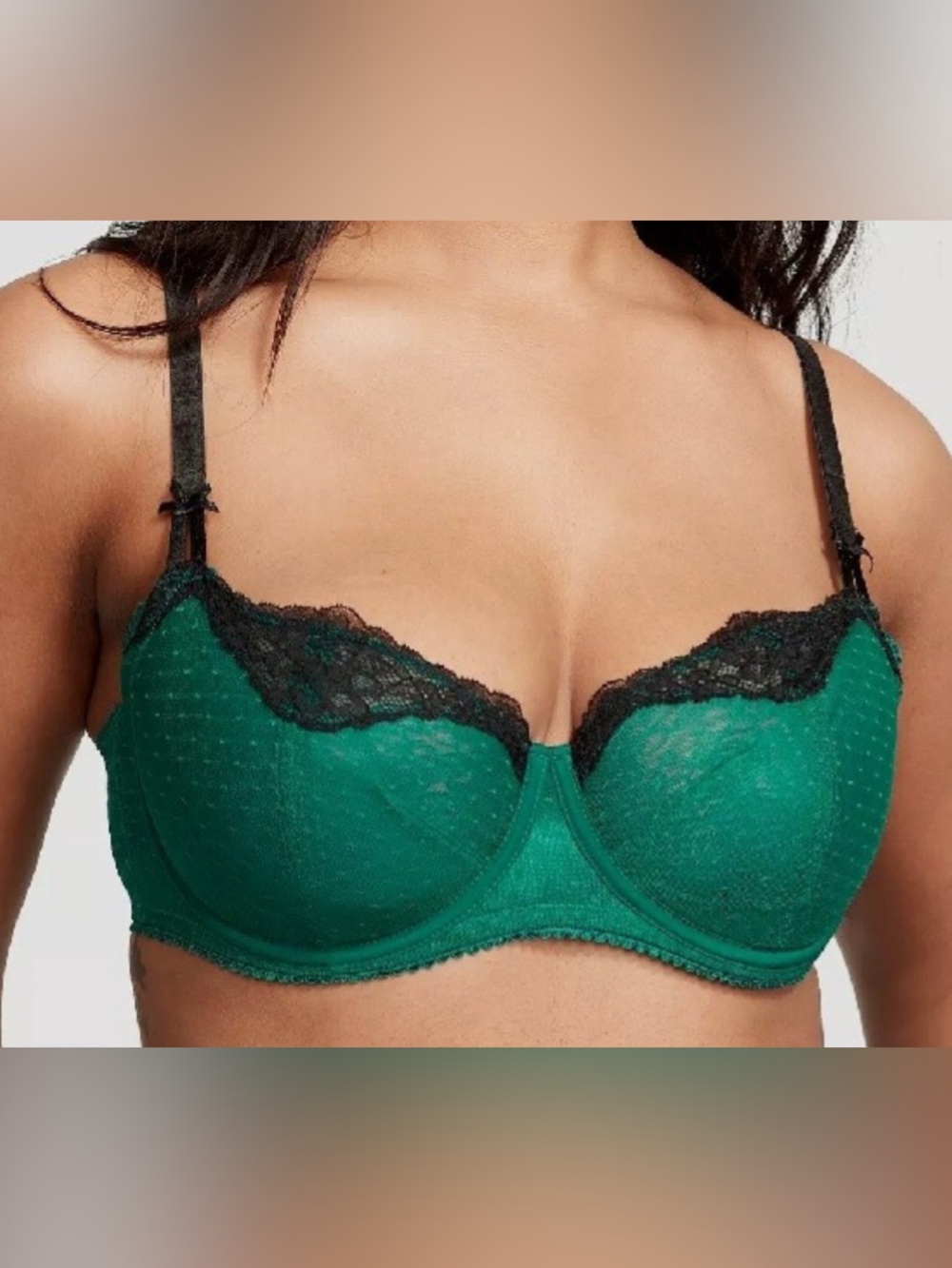 NWT Victoria’s Secret Dream Angel Wicked Unlined Balconette Bra 32D Spruce Green